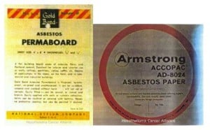 Asbestos Permaboard & Armstrong Accopac Asbestos Paper