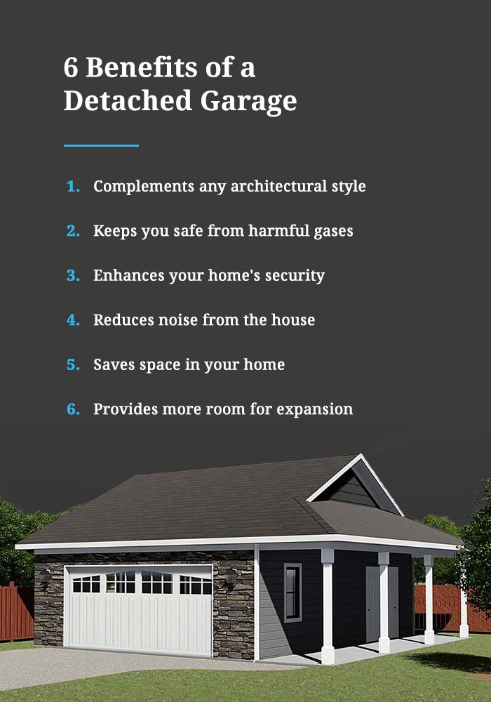 List of benefits of a detached garage