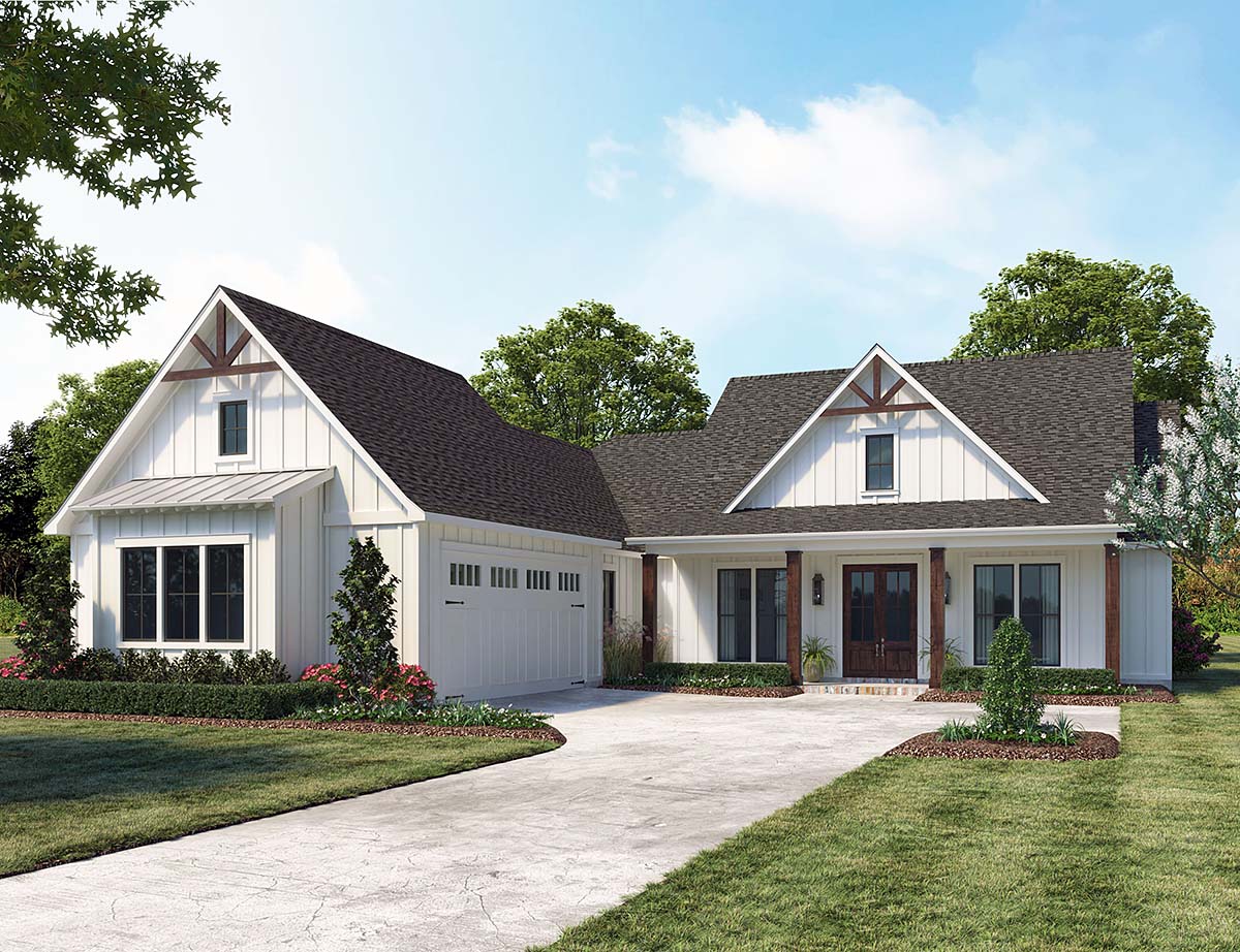 Farmhouse Style Country Home Plan