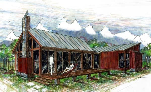 Modern Rustic Cabin Plan