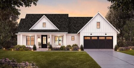 Country Ranch Style Home Plan