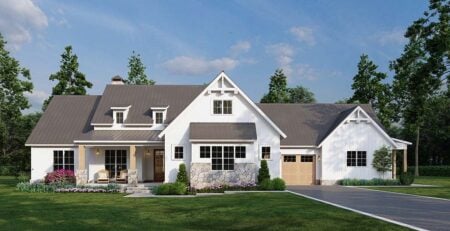Farmhouse Plan with In-Law Suite