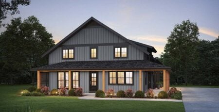 Home Plan With 4 Bay Garage