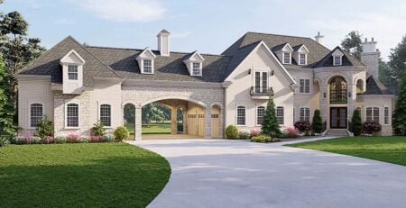 House Plan With Porte Cochere