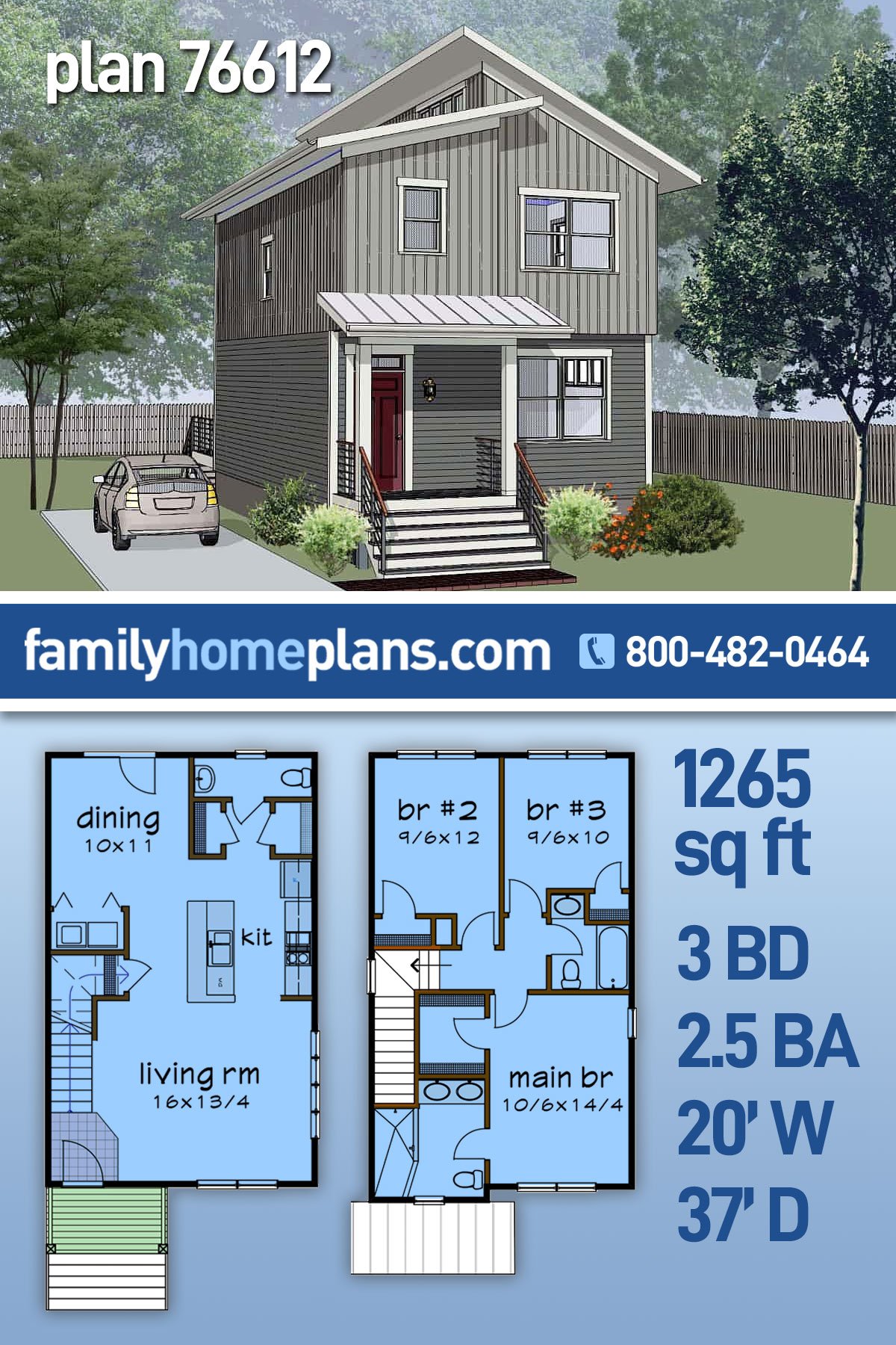 20' Wide House Plan