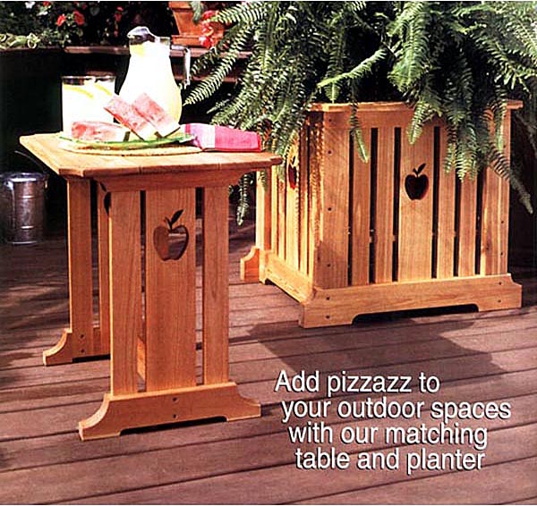 Patio Table & Planter Woodworking Plan DP00131
