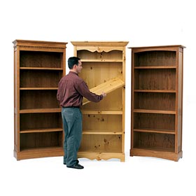 Trio of Bookcases Woodworking Plan - Product Code DP-00301