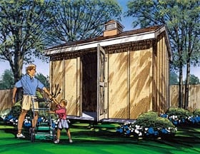 Gable Storage Shed with Cupola
- Project Plan 85911