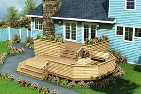 Luxury Split Level Deck - Project Plan 90010
