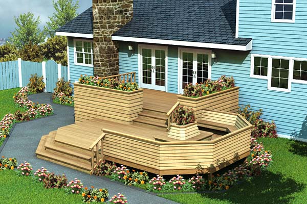 Luxury Split Level Deck - Project Number 90010