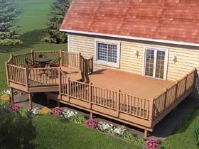 Picnic Deck with Raised Dining Area - Project Plan 90015