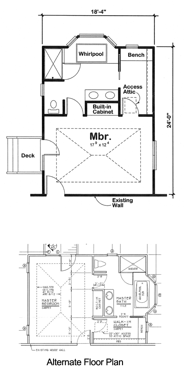 Plan 90027 Master Bedroom Addition For One And Two Story Homes